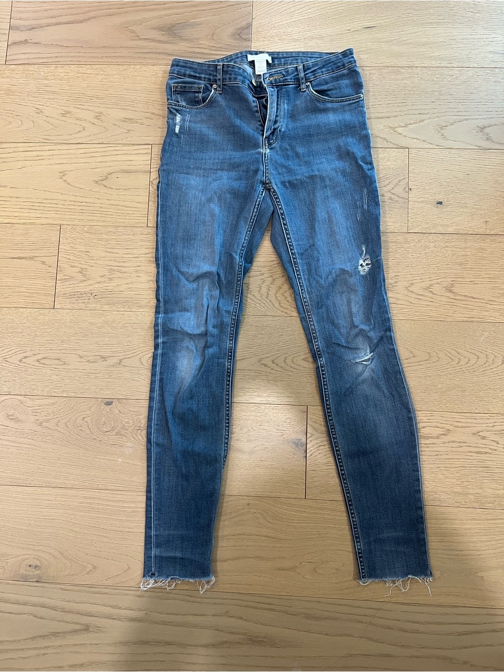 H&M Blue Distressed Women's Skinny Jeans